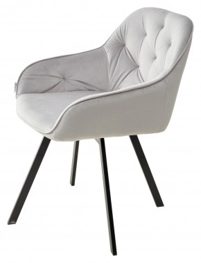 Стул GALE 360 град. поворот. BLUVEL-03 LIGHT GREY, велюр/ черный каркас, М-City в Еманжелинске - emanzhelinsk.ok-mebel.com | фото 5