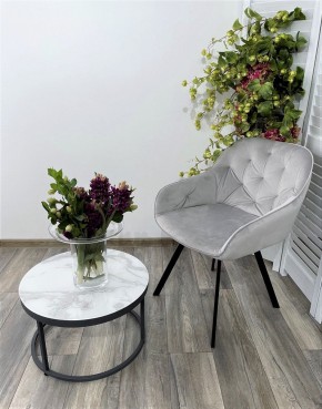 Стул GALE 360 град. поворот. BLUVEL-03 LIGHT GREY, велюр/ черный каркас, М-City в Еманжелинске - emanzhelinsk.ok-mebel.com | фото 6