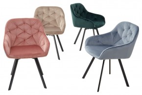 Стул GALE 360 град. поворот. BLUVEL-40 BEIGE, велюр/ черный каркас, М-City в Еманжелинске - emanzhelinsk.ok-mebel.com | фото 3