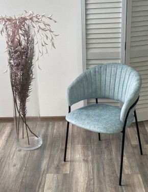 Стул ГЕММА, цвет RAIN 7 breeze, велюр / черный каркас М-City в Еманжелинске - emanzhelinsk.ok-mebel.com | фото 4
