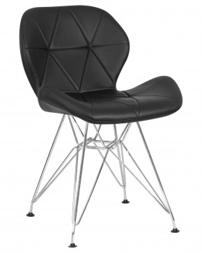 Стул обеденный DOBRIN BUTTERFLY CHROME, ножки хром, цвет чёрный в Еманжелинске - emanzhelinsk.ok-mebel.com | фото