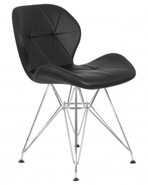 Стул обеденный DOBRIN BUTTERFLY CHROME, ножки хром, цвет чёрный в Еманжелинске - emanzhelinsk.ok-mebel.com | фото 2