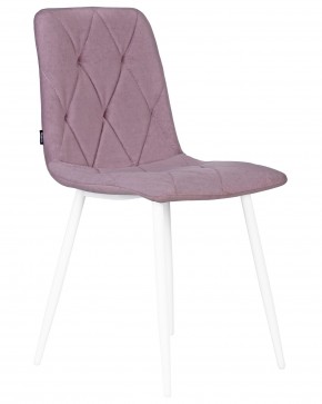 Стул обеденный DOBRIN CHILLY ROMBO, Лавандовый Simple 48, основание белый в Еманжелинске - emanzhelinsk.ok-mebel.com | фото 2