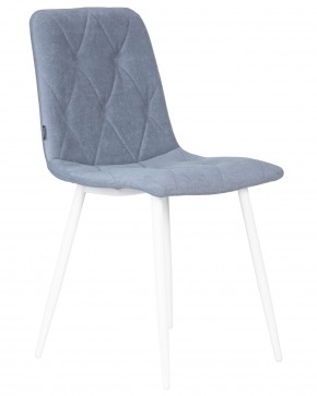 Стул обеденный DOBRIN CHILLY ROMBO, Серо-голубой Simple 26, основание белый в Еманжелинске - emanzhelinsk.ok-mebel.com | фото 2