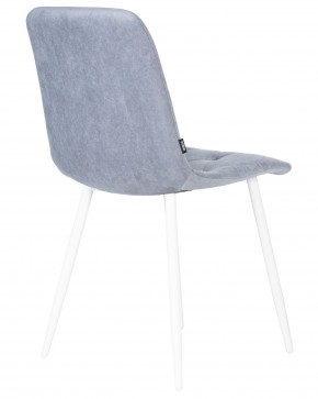 Стул обеденный DOBRIN CHILLY ROMBO, Серо-голубой Simple 26, основание белый в Еманжелинске - emanzhelinsk.ok-mebel.com | фото 4