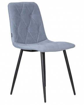 Стул обеденный DOBRIN CHILLY ROMBO, Серо-голубой Simple 26, основание черное в Еманжелинске - emanzhelinsk.ok-mebel.com | фото 2