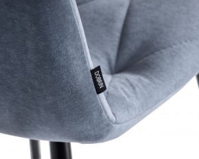Стул обеденный DOBRIN CHILLY ROMBO, Серо-голубой Simple 26, основание черное в Еманжелинске - emanzhelinsk.ok-mebel.com | фото 7