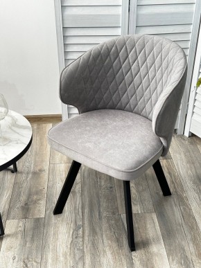 Стул SKAT 360 град. поворот. B22 Серый, велюр / черный каркас, М-City в Еманжелинске - emanzhelinsk.ok-mebel.com | фото 3