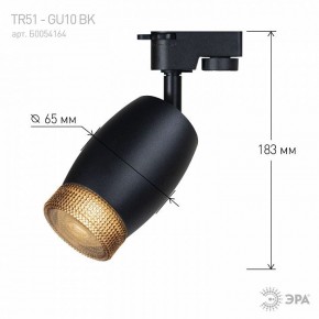 Светильник на штанге Эра  TR51 - GU10 BK в Еманжелинске - emanzhelinsk.ok-mebel.com | фото 4