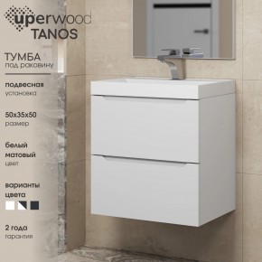 Тумба под раковину Uperwood Tanos 50 см, подвесная, белая матовая в Еманжелинске - emanzhelinsk.ok-mebel.com | фото 6
