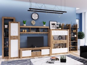 ТЕРРА Тумба Тв (Белый глянец/дуб сонома) в Еманжелинске - emanzhelinsk.ok-mebel.com | фото 2