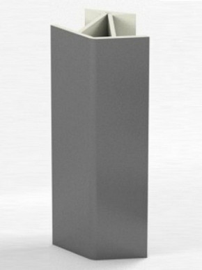 Угловое соединение для цоколя 135 гр. h100 мм (Алюминий, Белый, Черный, Сонома) в Еманжелинске - emanzhelinsk.ok-mebel.com | фото 1