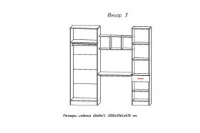 ЮНИОР-3 Уголок школьник (ЦРК.ЮНР.03) в Еманжелинске - emanzhelinsk.ok-mebel.com | фото 2