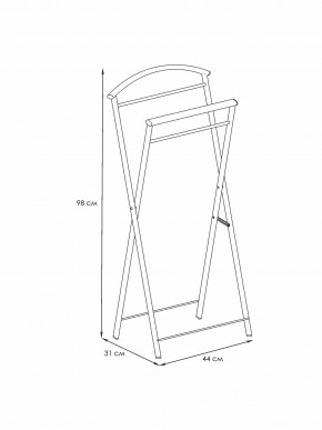 ВНП 367 Ч Вешалка костюмная "Контур" Черный в Еманжелинске - emanzhelinsk.ok-mebel.com | фото 1