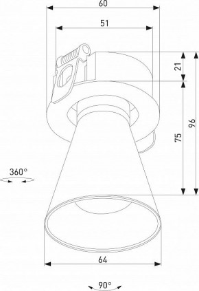 Встраиваемый светильник Elektrostandard Bell 25097/LED 8W 3000K белый в Еманжелинске - emanzhelinsk.ok-mebel.com | фото 5