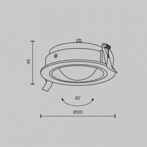 Встраиваемый светильник Maytoni Lens DL105-12W4K-W в Еманжелинске - emanzhelinsk.ok-mebel.com | фото 8