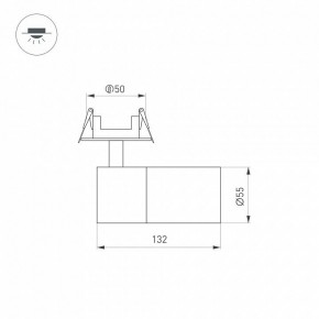 Встраиваемый светильник на штанге Arlight LGD-ARTEMIS-BUILT-FLAP-R55-12W 051797 в Еманжелинске - emanzhelinsk.ok-mebel.com | фото 3